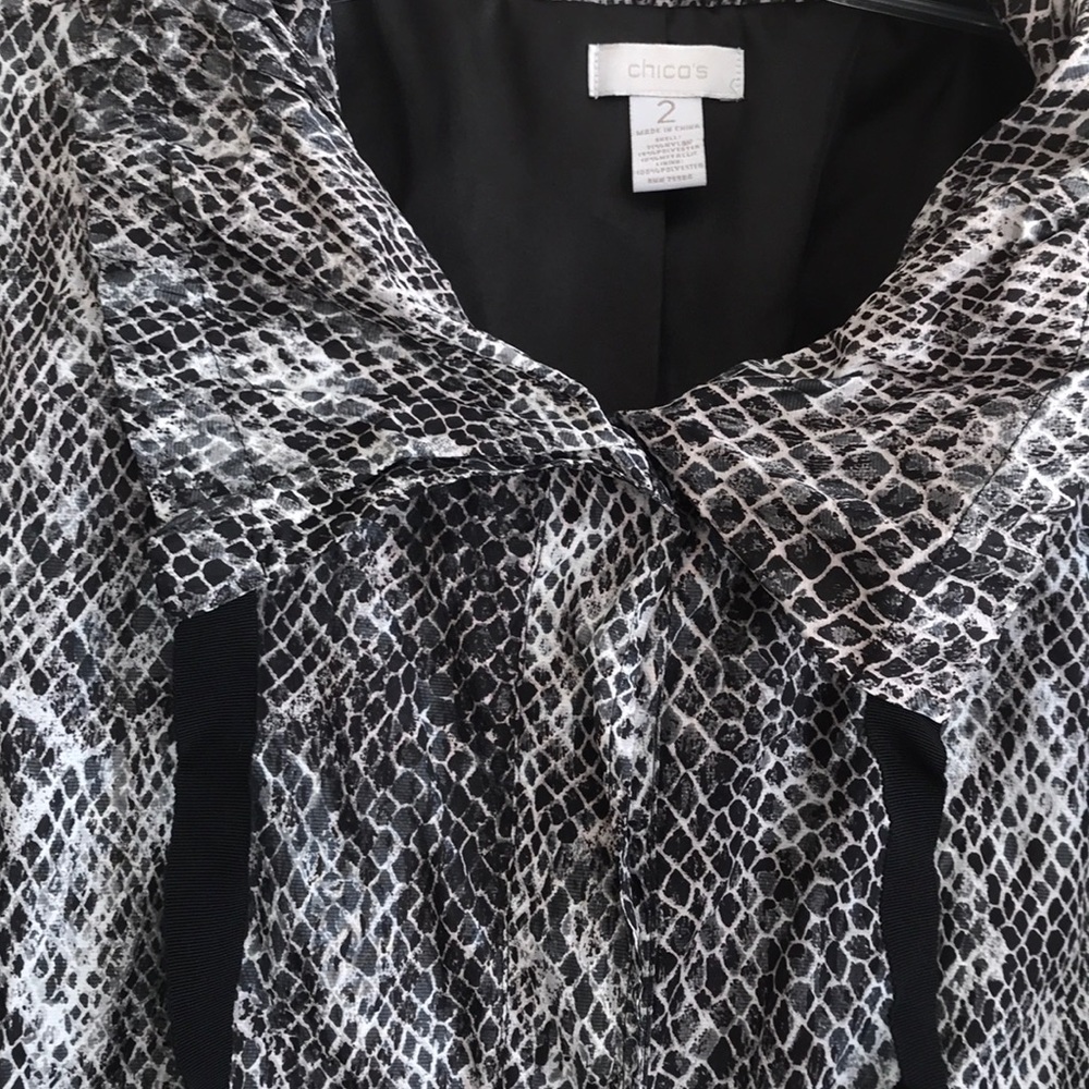 Chico’s Lined Lightweight Skin Pattern Jacket - image 4